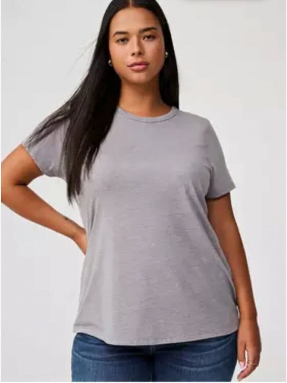 Torrid Women's Size 5X Gray Everyday Crew Signature Jersey Tee